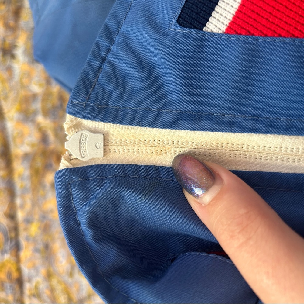 Vintage 70s 80s Tenson Sweden Blue & Navy Zip Windbreaker Streetwear Jacket - Picture 13 of 16